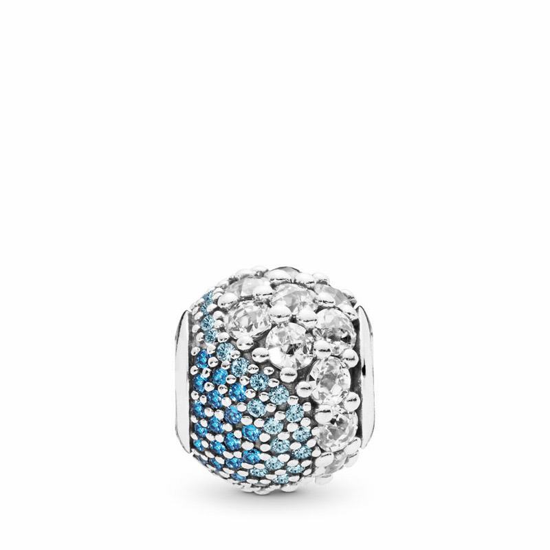 Pandora Australia Blue Enchanted Pavé Charm - Sterling Silver | JSYVGE230